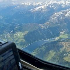 Flugwegposition um 13:20:24: Aufgenommen in der Nähe von Gemeinde Gerlos, 6281 Gerlos, Österreich in 3462 Meter